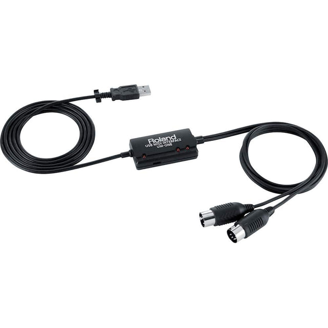 Front. Roland - UM-One mk2 USB MIDI Interface - Black.