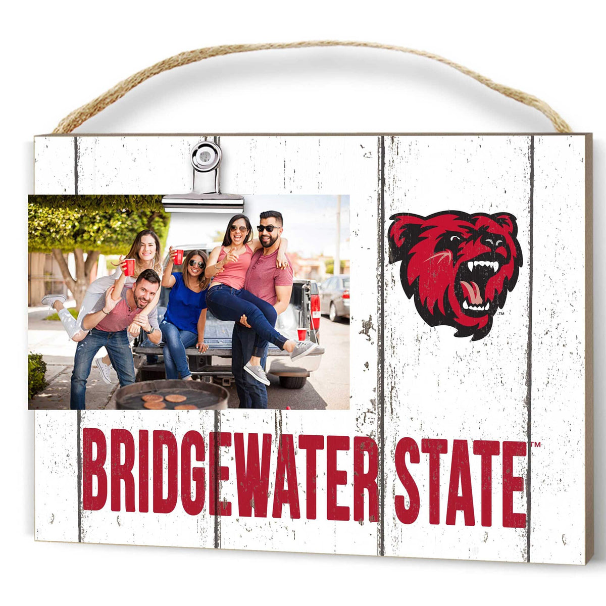 Jardine - Bridgewater State Bears 8" x 10" Weathered Clip It Frame - White