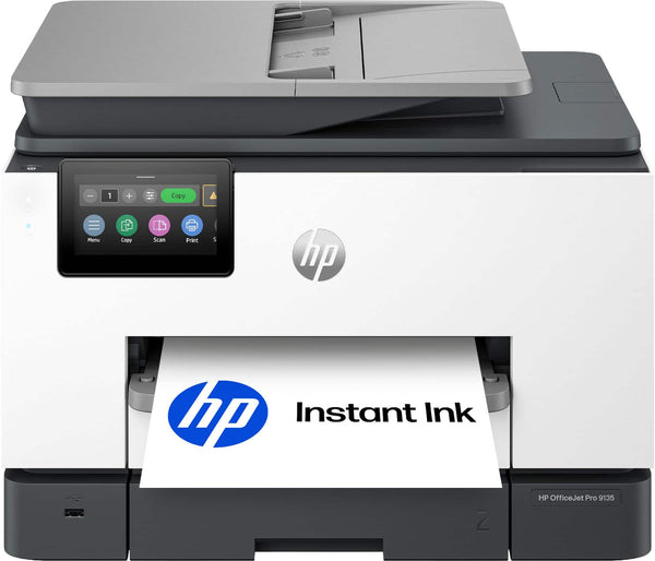 HP - OfficeJet Pro 9135 Wireless All-in-One Inkjet Printer, Scanner, Copier, AI-Enabled with 3 Months of Instant Ink - Cement