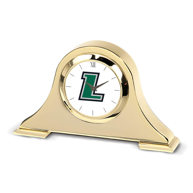Front. Jardine - Gold Loyola Greyhounds Team Logo Napoleon Desk Clock - Gold.