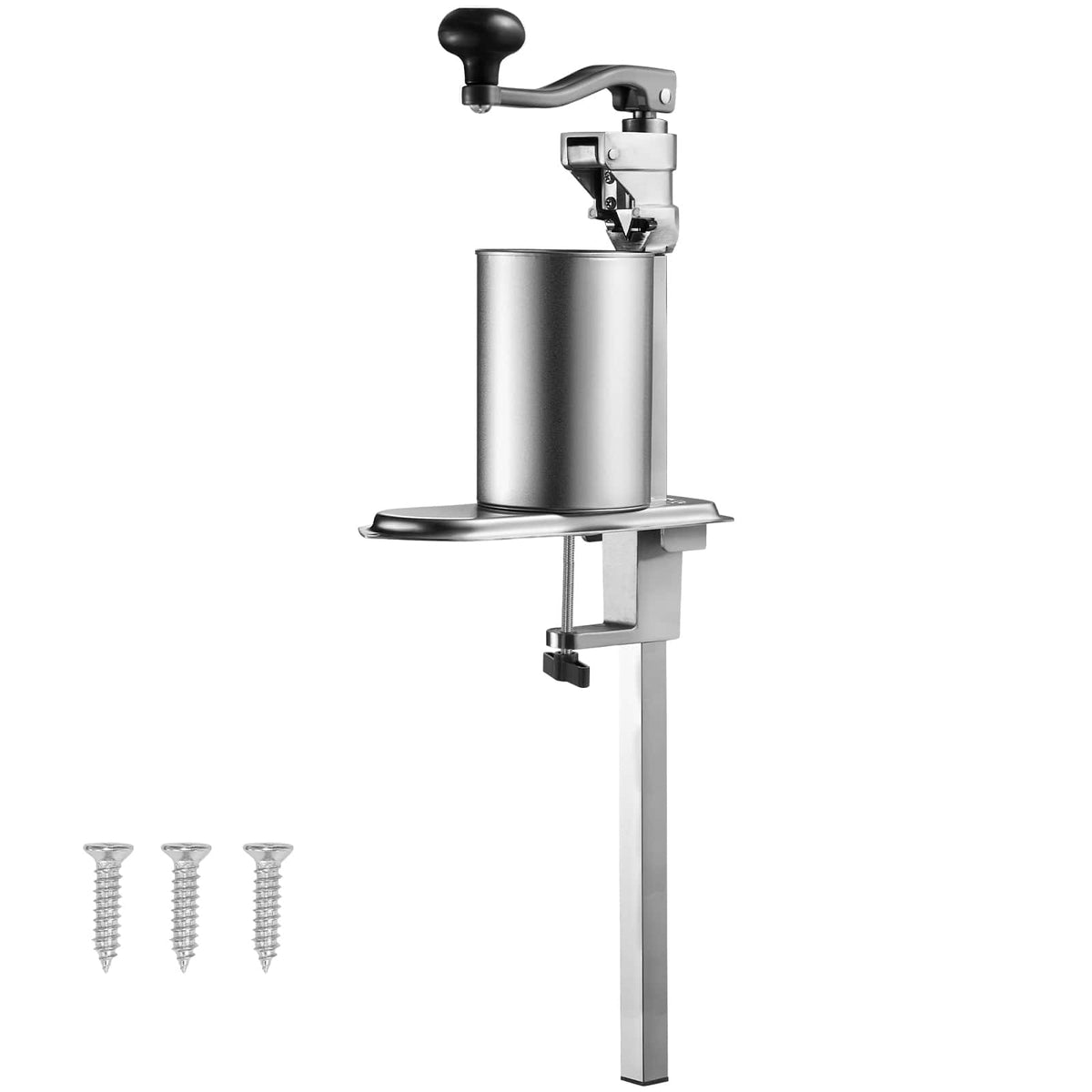 VEVOR - Commercial Can Opener,Heavy-Duty Manual Tabletop Cans Opener for Cans Up to 15.75in Height,Height-Adjustable Can Openers - Silver