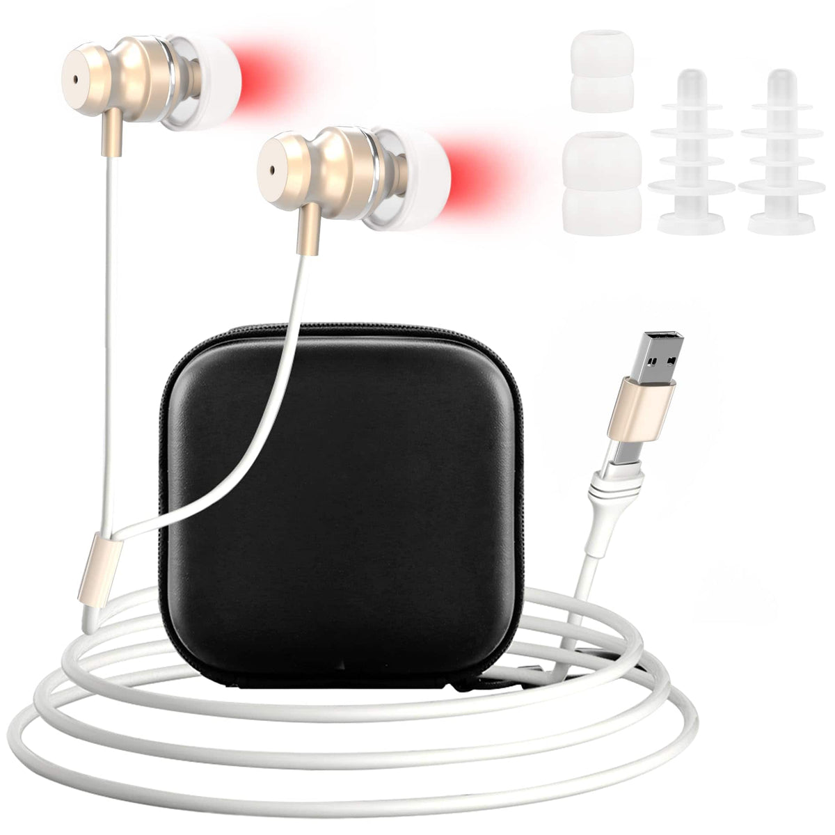 Morfone - 650nm Ear & Nose Red Light Therapy Device. Help relieve discomfort and promote blood circulation,daily home care device - White