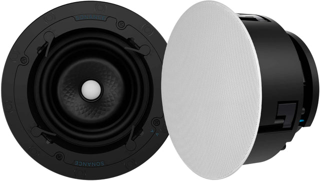 Front. Sonance - VX66R - Visual Experience Series 6" Medium Round 2-Way Speakers (Pair) - Paintable White.