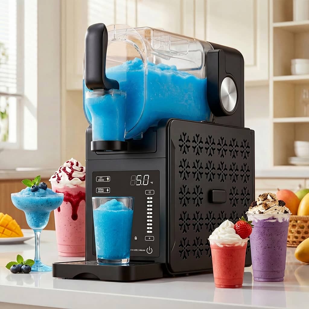 CloudRest Pro - 84 oz Commercial Slushie Machine 5 presets Frozen Drink Maker Digital Temp Control Quiet Operation&Self-Cleaning - Black