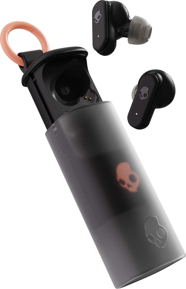 Front. Skullcandy - Dime Evo True Wireless Bluetooth In-Ear Earbuds - Black.