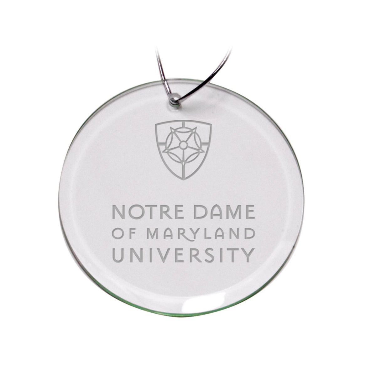 Jardine - Notre Dame of Maryland Gators Primary Logo 3'' Round Glass Ornament - Multicolor