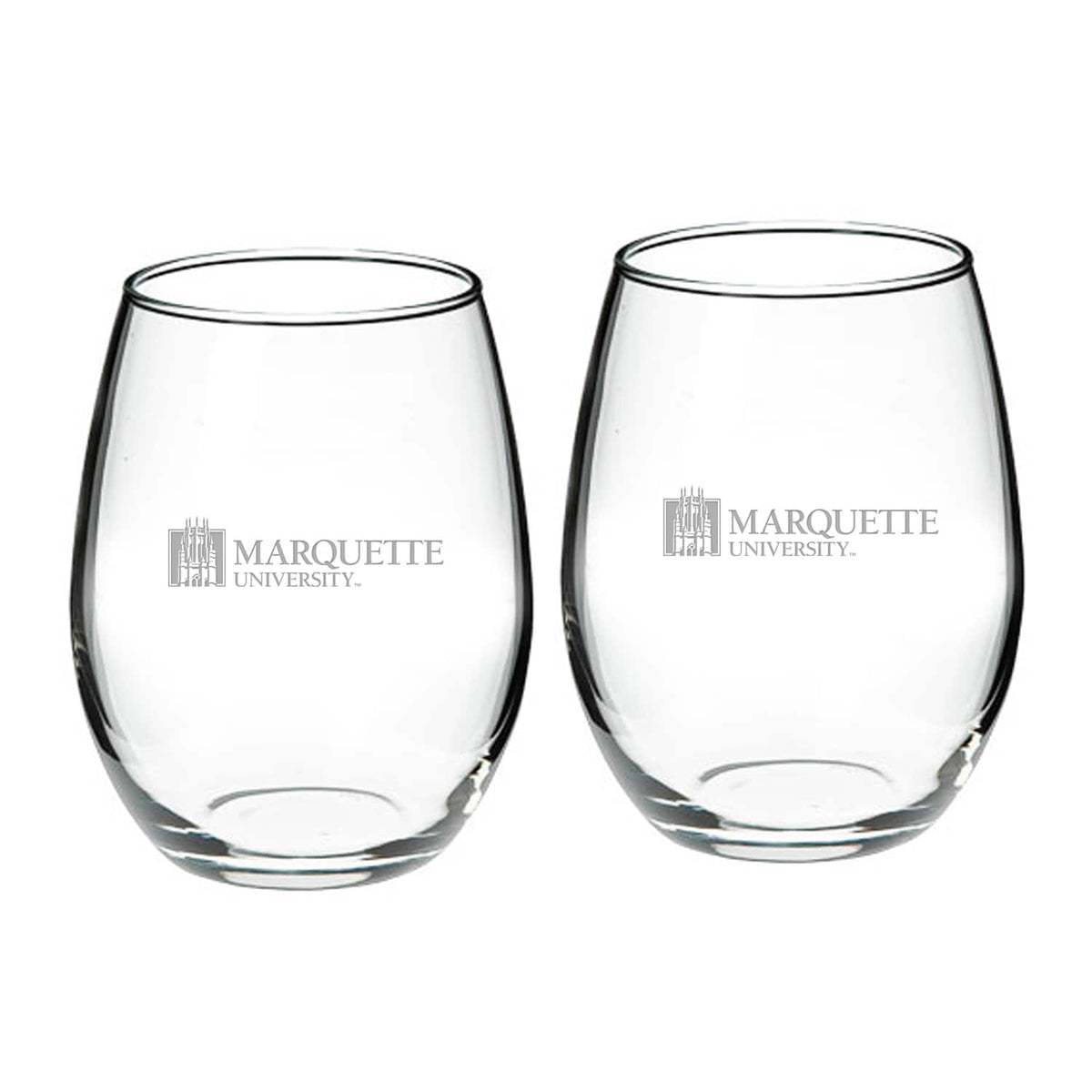 Jardine - Marquette Golden Eagles 21oz. 2-Piece Stemless Wine Glass Set - Multicolor