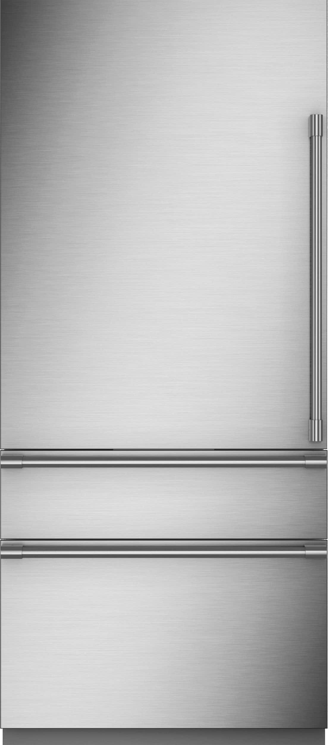 Monogram - 36 in. Wide 20.2 Cu. Ft. 3-Door Bottom-Freezer Built-In Smart Refrigerator with Convertible Temperature Drawer - Custom Panel Ready
