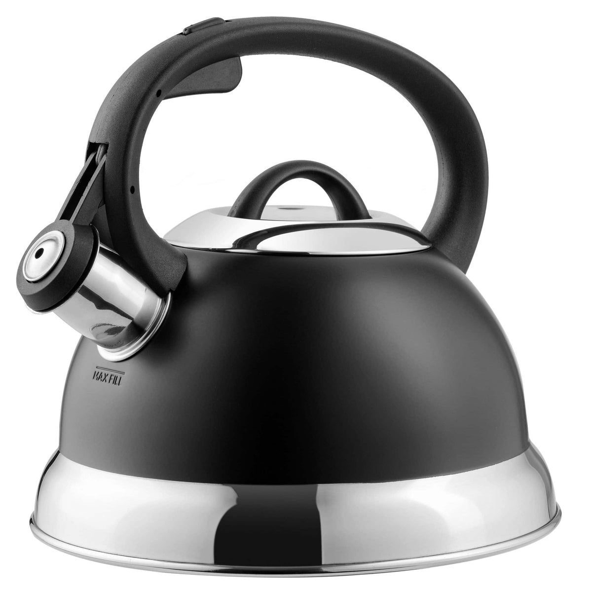 Mr. Coffee - Flintshire 1.75 Quart Whistling Stovetop Tea Kettle - Black