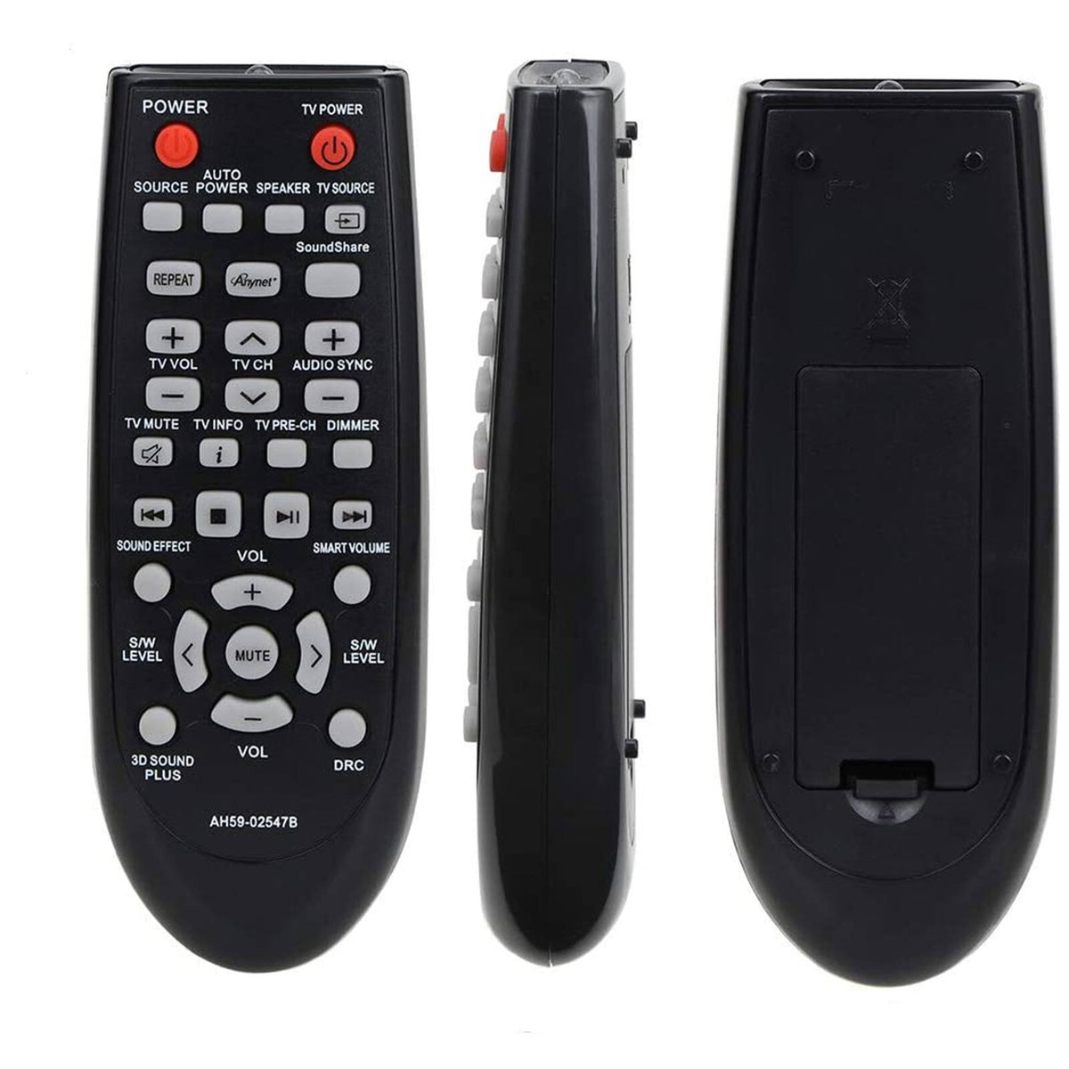 VINABTY - New AH59-02547B Replaced Remote Control Fits for Samsung Soundbar HW-F450/ZA HW-F450 PS-WF450 AH68-02644D-00 HWF450ZA - Black