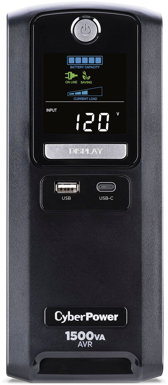 Front. CyberPower - LX1500GU3 Battery Backup UPS Systems - Black.