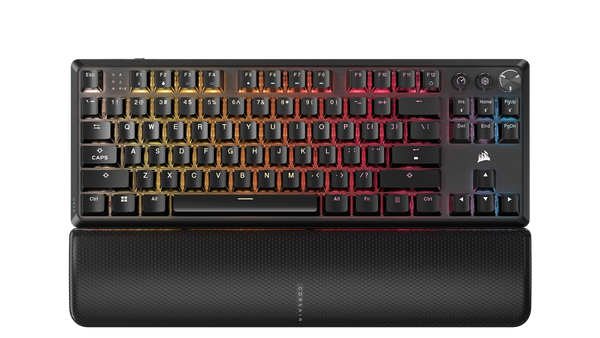 CORSAIR - K70 CORE TKL Compact Wireless RGB Pre-Lubed Linear Mechanical Switches Gaming Keyboard with Sound Dampening - Black