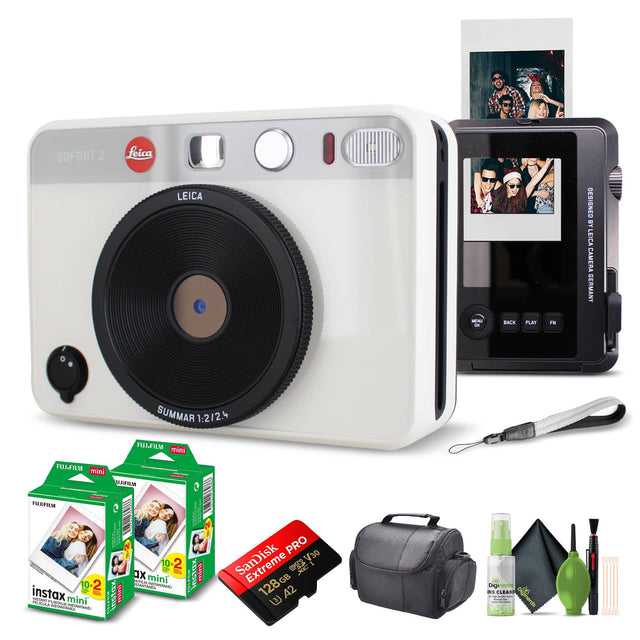 SOFORT 2  
LEICA  
DESIGNED BY LEICA CAMERA GERMANY  

SUMMAR 1:2/2.4  

FUJIFILM mini  
instax mini  
instax mini 10  
instax mini 11.88  
instax PRO V30  

SanDisk Extreme PRO 128GB A2  

Dignernos  
INS CLEANER