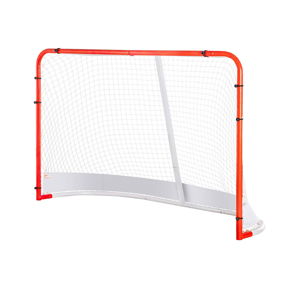 VEVOR - Street Hockey Net, Indoor Outdoor Steel Hockey Goal, Official Regulation Pro Hockey Training Goal Set, 72" x 48" - Red,White