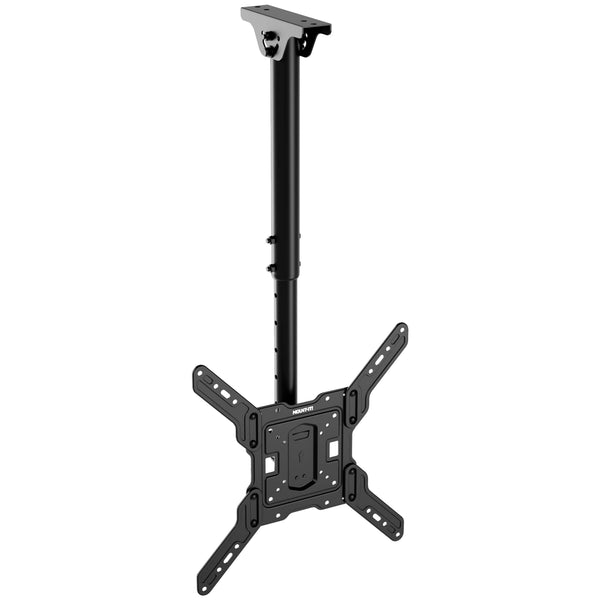 Mount-It! - Full-Motion Height-Adjustable Ceiling TV Mount – 32″–65″ TVs, 360° Swivel, +5°/-15° Tilt, 20.3″–30.2″ Height - Black