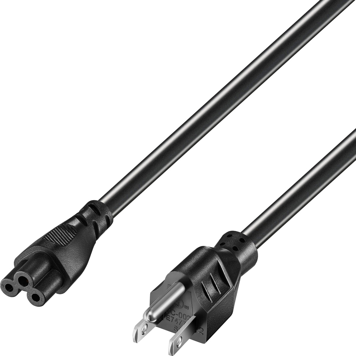 Best Buy essentials™ - 6' 18 AWG C5 Clover Leaf Power Cord - Black