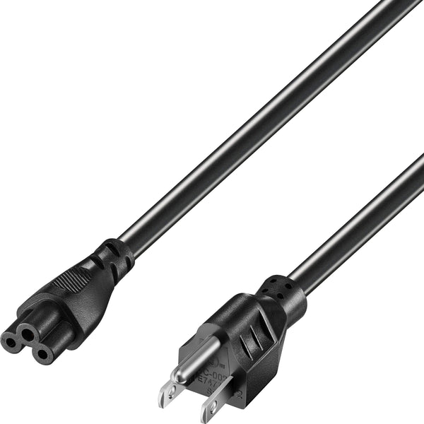 Best Buy essentials™ - 6' 18 AWG C5 Clover Leaf Power Cord - Black