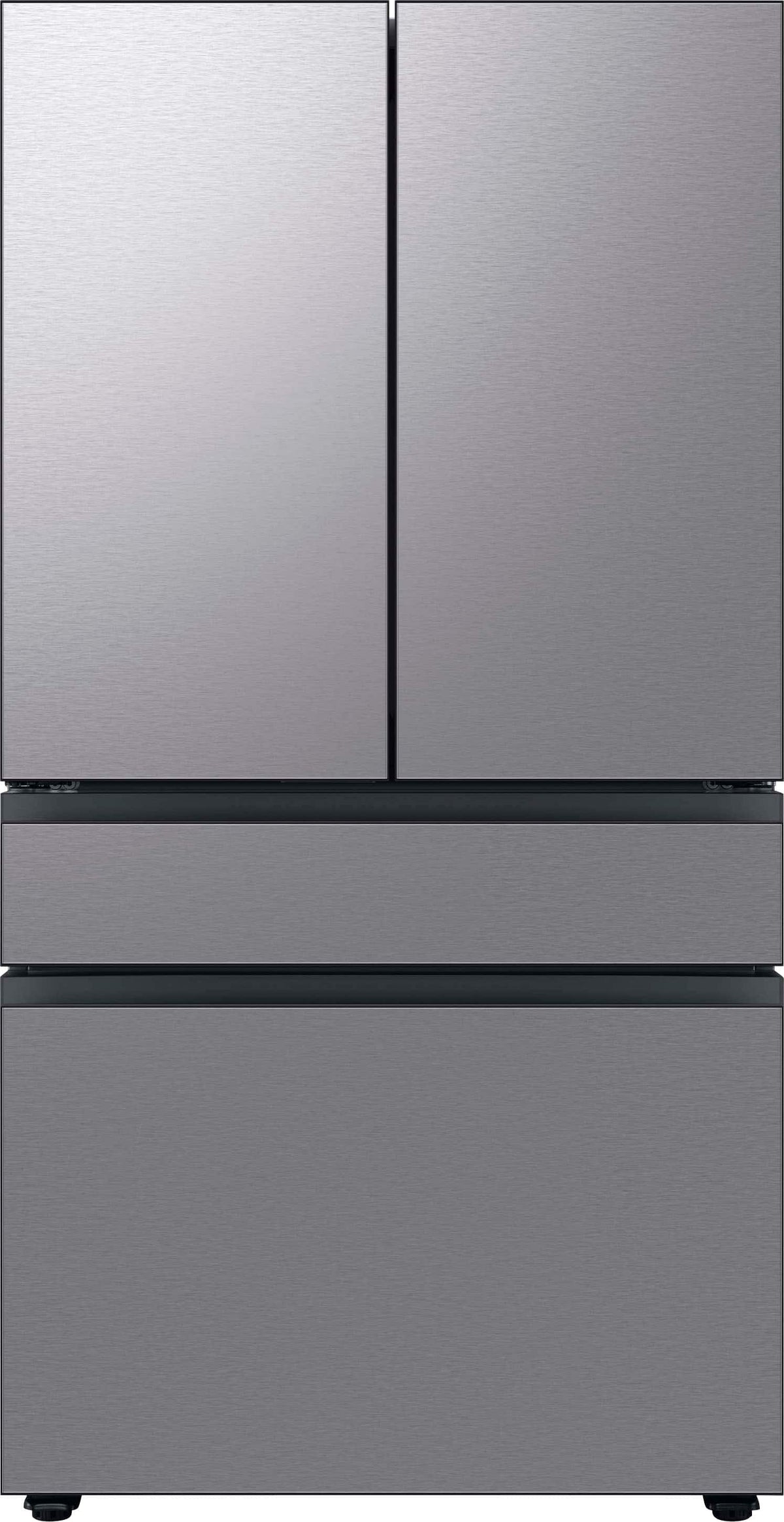 Samsung - 36 in. Wide BESPOKE 23 cu. ft. 4-Door French Door Counter Depth Smart Refrigerator with AutoFill Water Pitcher - Stainless Steel