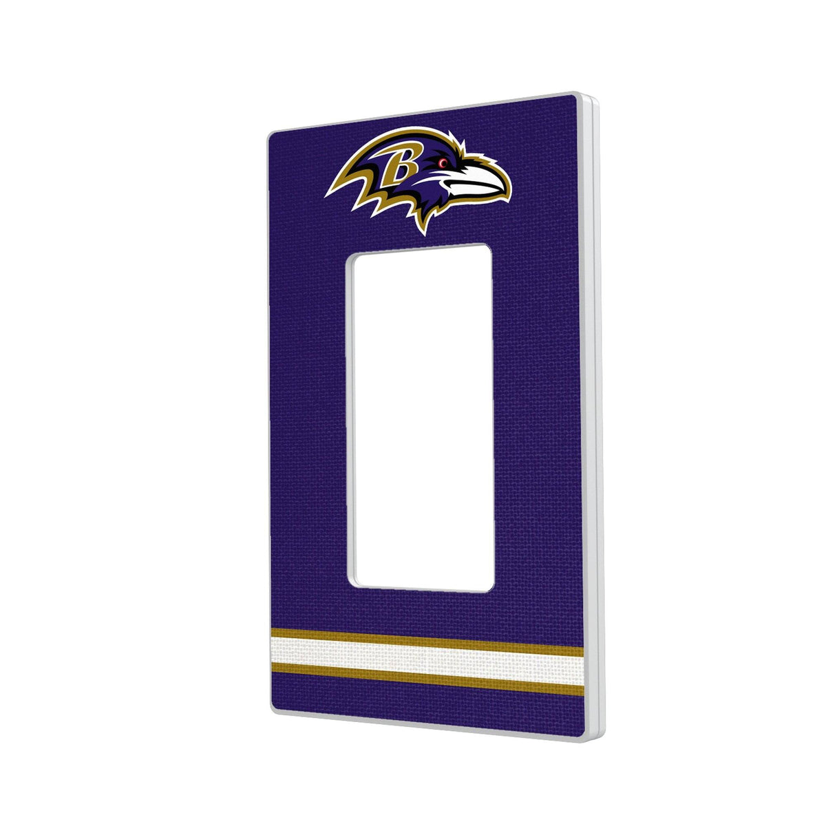 Keyscaper - Baltimore Ravens Stripe Single Rocker Light Switch Plate - Multicolor