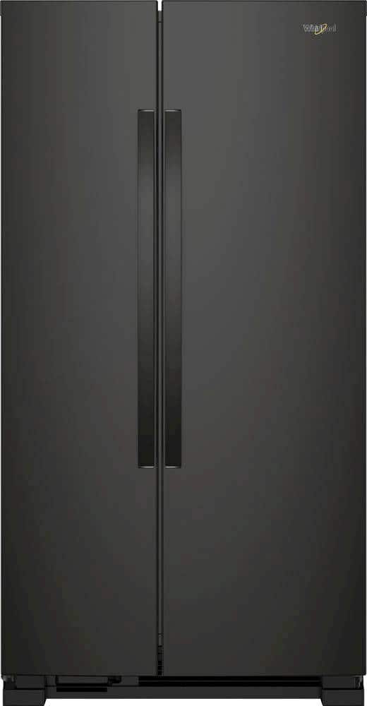 Whirlpool - 33 in. Wide 21.7 cu. ft. Side-by-Side Refrigerator - Black