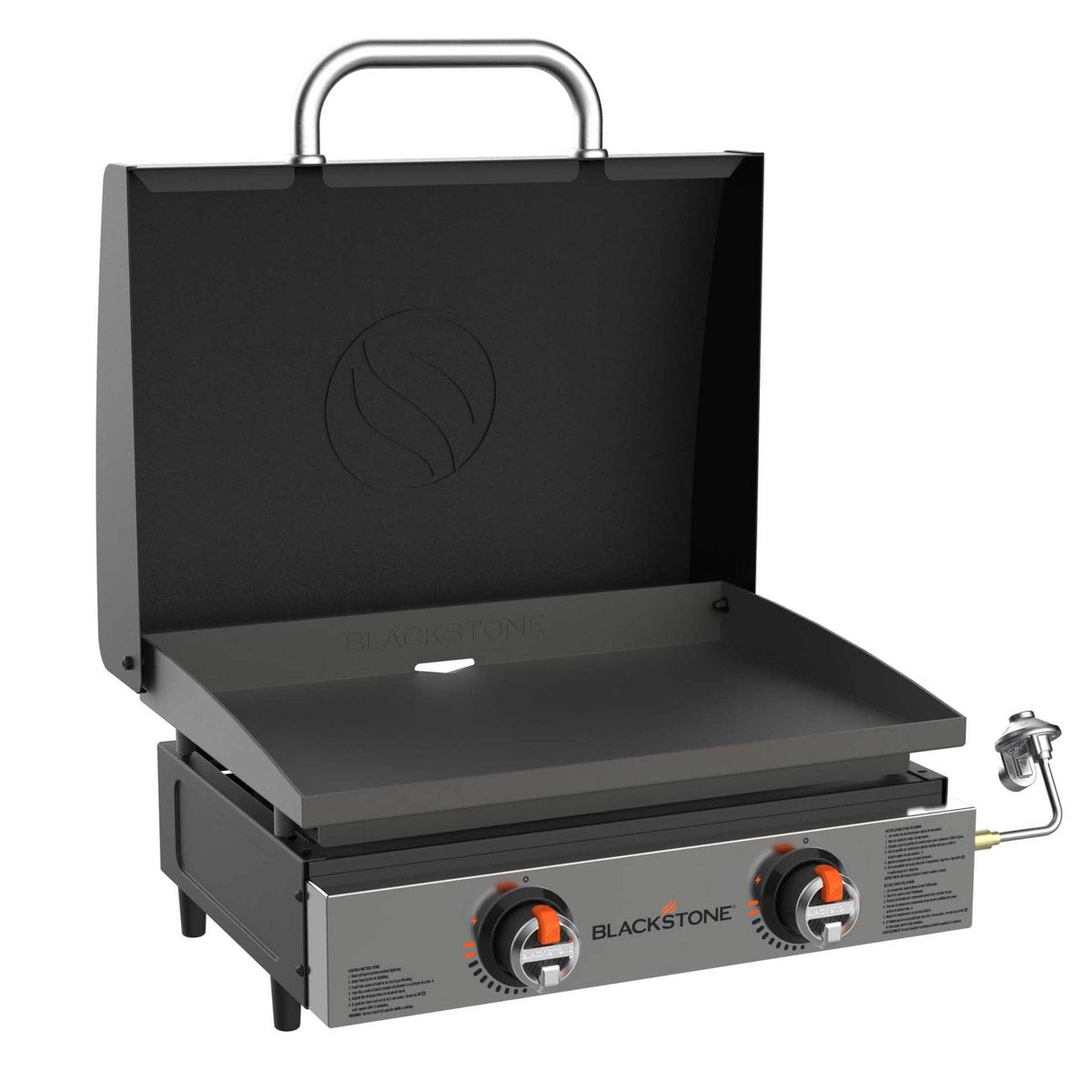 Blackstone - Original 22-in. Countertop Outdoor Griddle with Hood and Omnivore Plate - Black