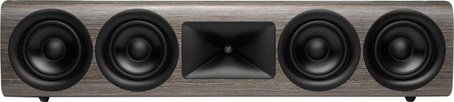 Front. JBL - HDI4500 Quadruple 5.25" 2-1/2 way Center Channel Loudspeaker with 1" compression tweeter - Gray Oak Finish.