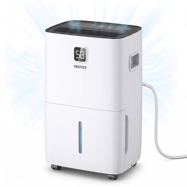 Front. Yaufey - Yaufey 150 Pint Dehumidifier with Pump for Home & Basements up to 7000 sq ft - White.