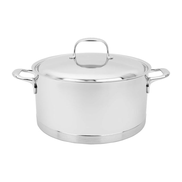 Front. Demeyere - Demeyere Atlantis 7, 8.9 qt Dutch Oven 7 Ply Made in Belgium - Stainless Steel.