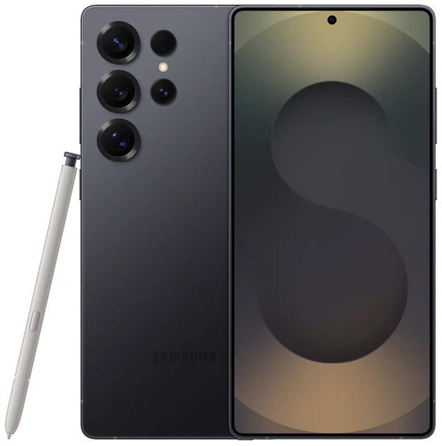 Front. Samsung - Samsung Galaxy S25 Ultra 1TB S938U Unlocked - Titanium Jet Black - Titanium Jet Black.
