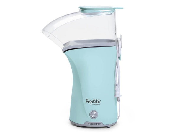 Presto - 04867 Poplite Plus Hot Air Popcorn Popper, 18 Cups, Built-In Measuring Cup, Melts Butter - Aqua