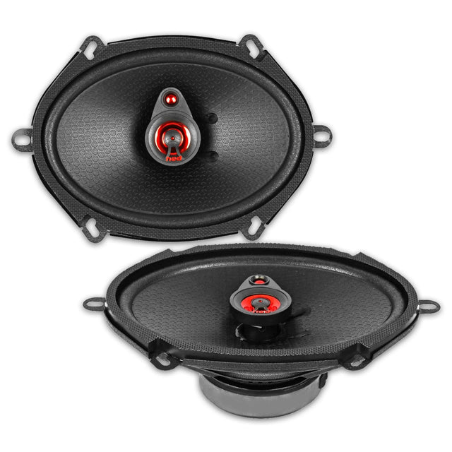 Front. Cerwin Vega - Cerwin Vega H683 - HED 2025 Edition 6"x8” 3-Way Coaxial Full Range Speaker Set - Black and Red.