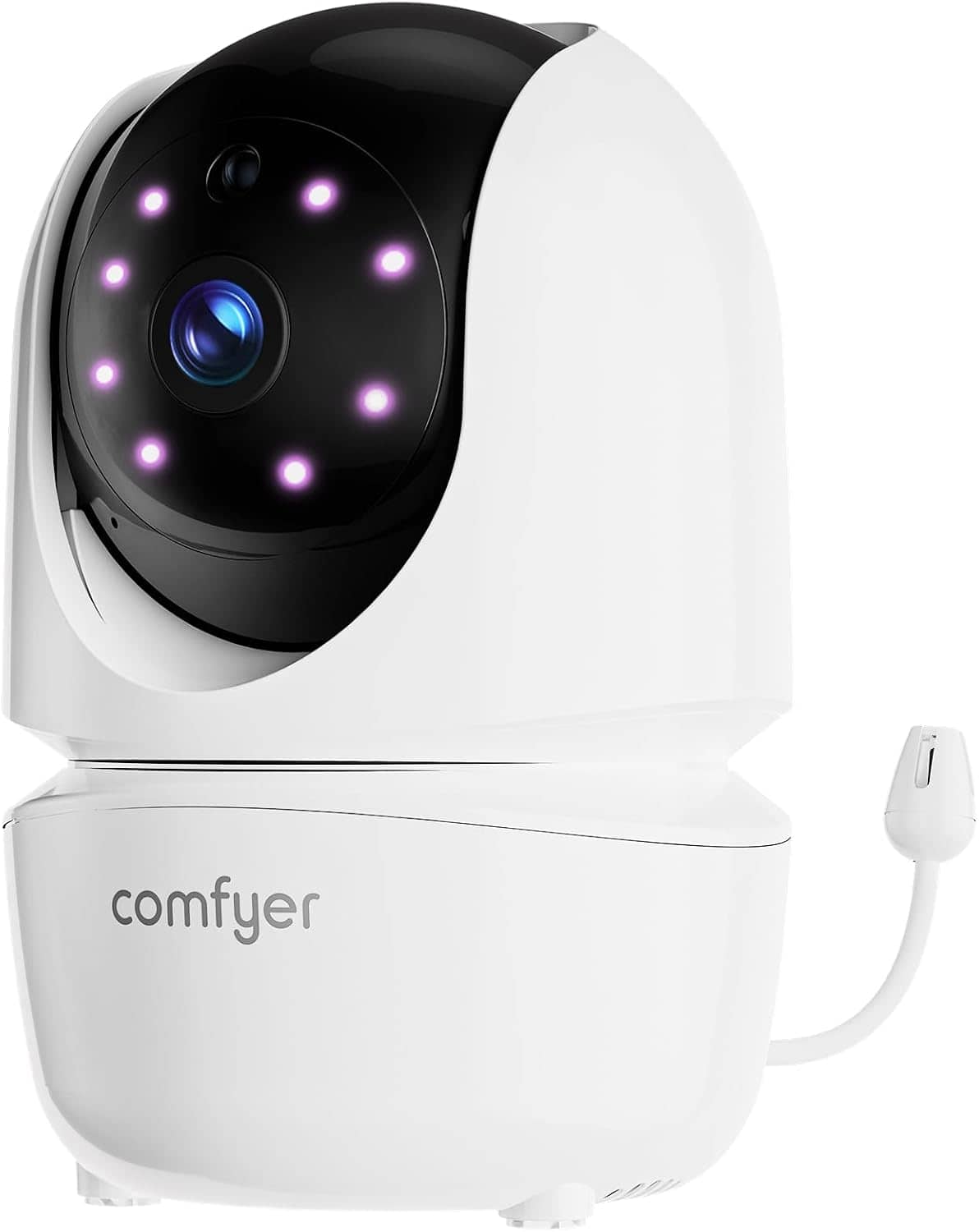 Comfyer - Add-on Camera for BM01 Baby Monitor, 1080P HD, Pan/Tilt, No WiFi - White