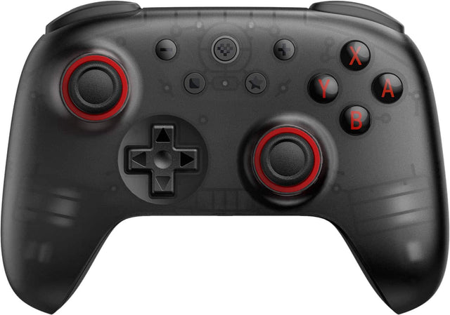 Front. 8BitDo - Ultimate 2C Bluetooth  Wireless Gaming Controller for Nintendo Switch, Nintendo Switch 2 - Transparent Black.