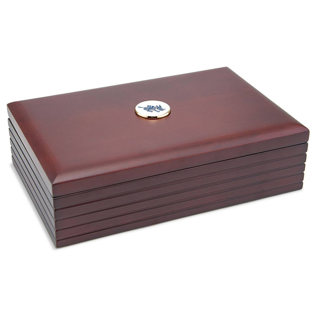 Front. Jardine - Brown Colorado School of Mines Orediggers Team Logo 9'' x 6'' Team Rosewood Desk Box - Brown.