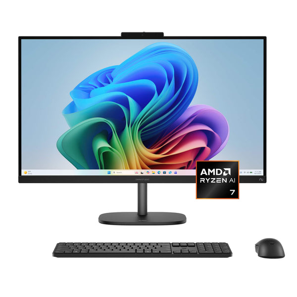 HP - OmniStudio 27" Full HD Touchscreen All-in-One w/ Adjustable Height - AMD Ryzen AI 7 445 - 16GB RAM - 1TB SSD - Copilot+ - Jet Black