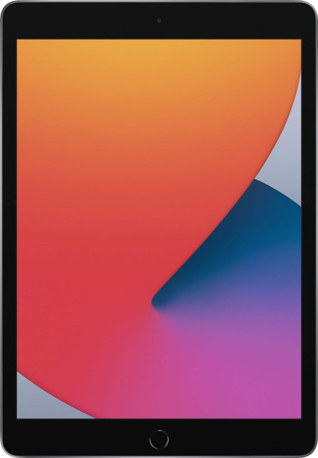 Front. Apple - Certified Refurbished 10.2-Inch iPad (8th Generation) (2020) Wi-Fi - 32GB - Space Gray.
