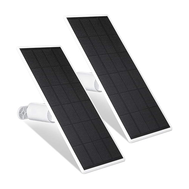 Front. Wasserstein - Solar Panel for Google Nest Cam Outdoor or Indoor, Battery - 2.5W Solar Power - Made for Google Nest (2 Pack) - White.