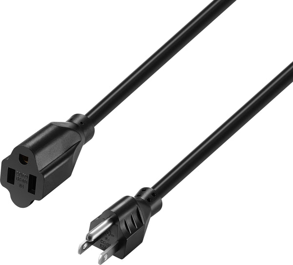 Best Buy essentials™ - 25' 16 AWG Indoor/Outdoor Extension Power Cord - Black