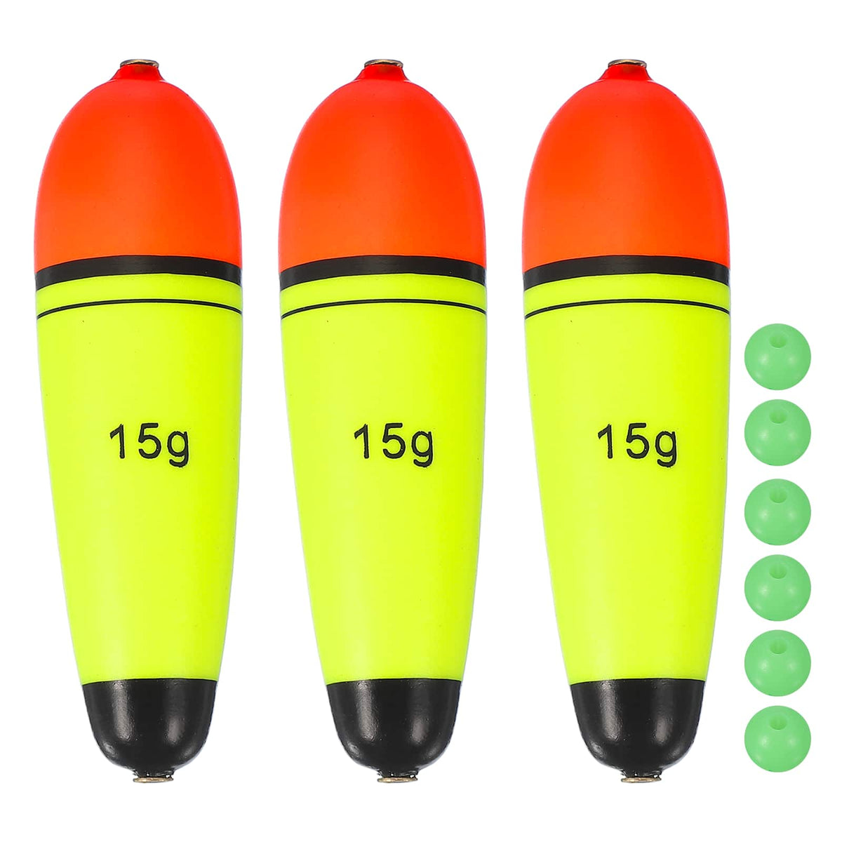 Unique Bargains - Fishing Slip Bobbers, EVA Foam Slip Floats with Beads, 0.5 oz Floatage & 3pcs - Fits Perch/Carp/Bass, Salt/Freshwater - Red