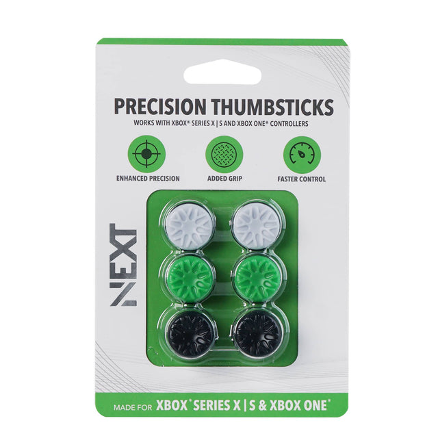 PRECISION THUMBSTICKS  
WORKS WITH XBOX SERIES X | S AND XBOX ONE CONTROLLERS  

ENHANCED PRECISION  
ADDED GRIP  
FASTER CONTROL  

MADE FOR XBOX SERIES X | S & XBOX ONE