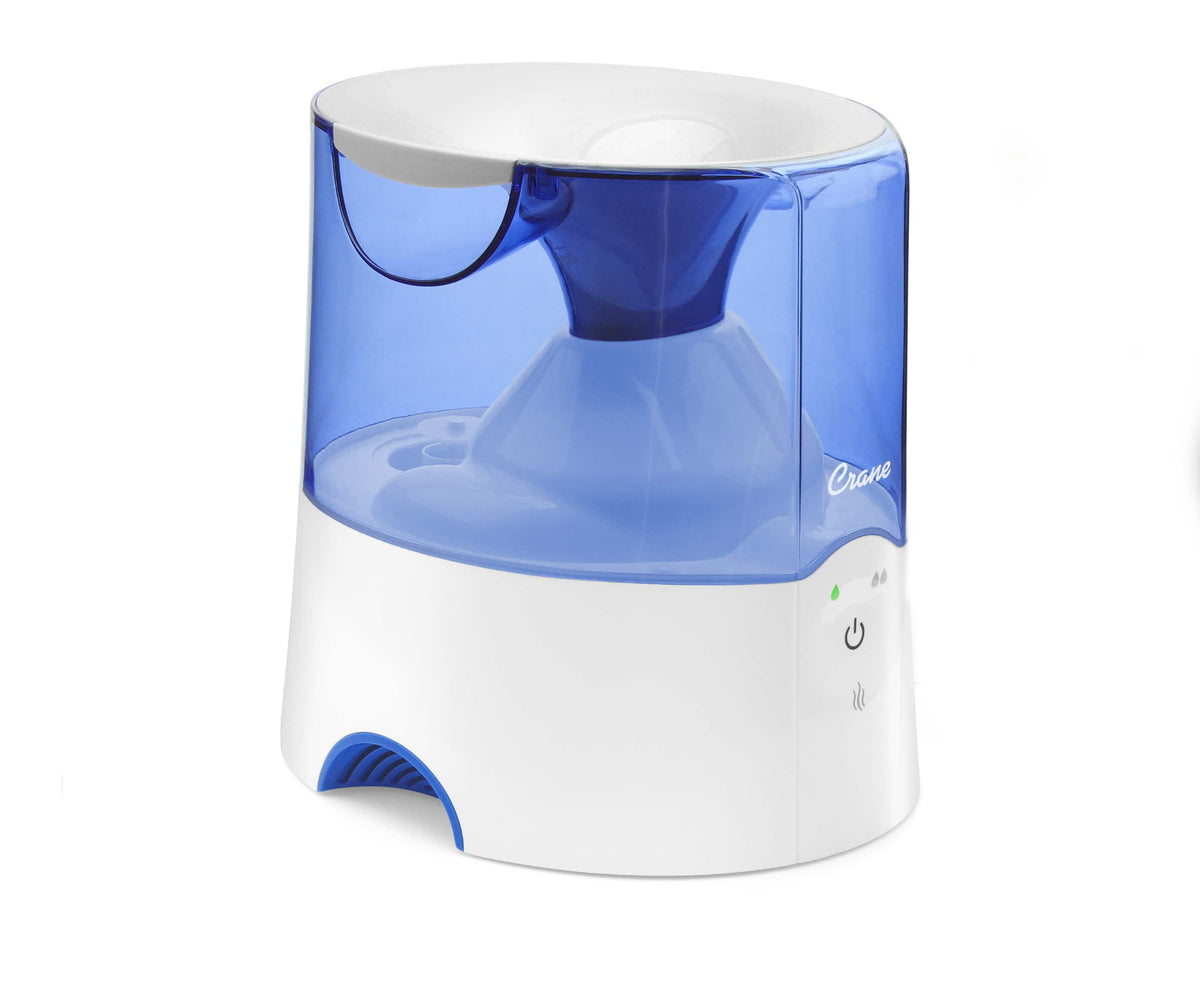 CRANE - 0.5 Gal. Warm Mist Humidifier with 2 Speed Settings - Blue/White