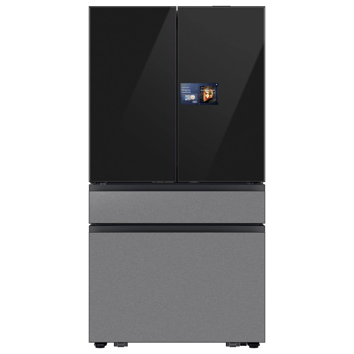 Samsung - 36 in. Wide Bespoke 29 cu. ft. 4-Door French Door Refrigerator with AI Home - Stainless Steel