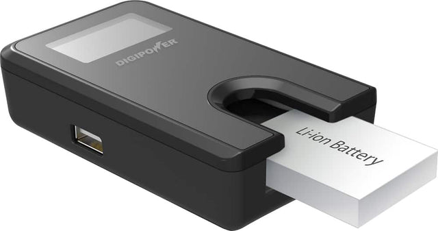 Front. Digipower - RF-TC-55S Travel Charger for most Sony Digital Cameras - Black.