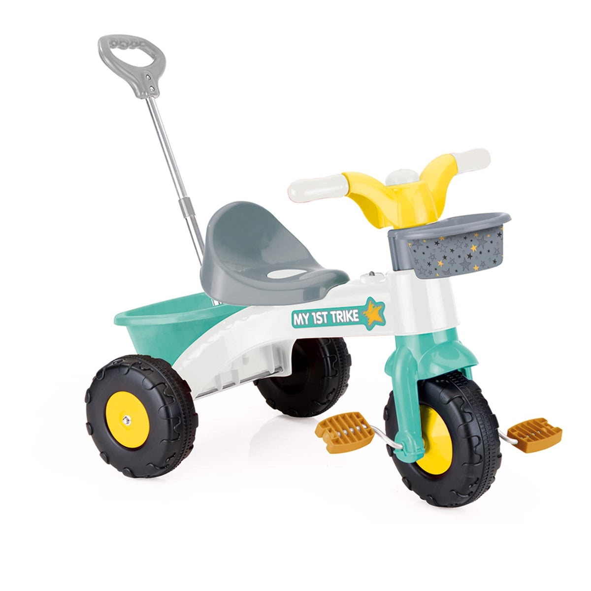 Dolu - Trike for Toddlers, Tricycle for Kids, Ride-On Toy with Parent Handle - White