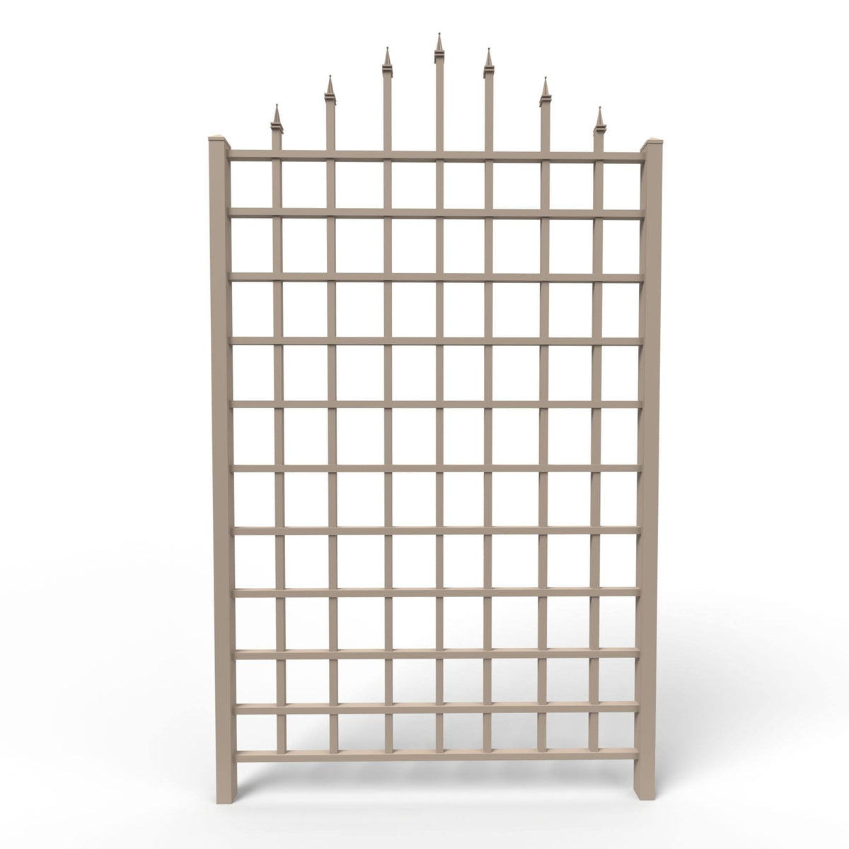 Dura-Trel - Winchester 57 x 95 Inch PVC Vinyl Outdoor Garden Patio Trellis, Mocha - Brown