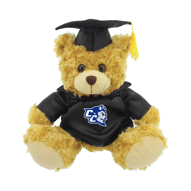 Front. Jardine - Central Connecticut State Blue Devils 12'' Graduation Plush Bear - Oatmeal.