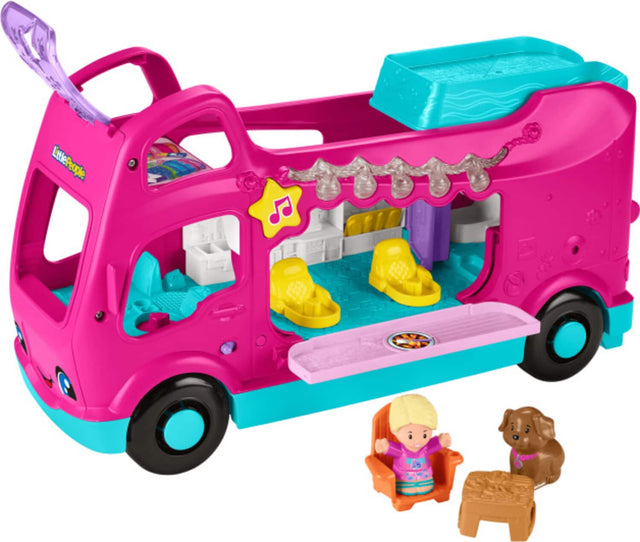 Front. Fisher Price - Fisher Price - Little People Barbie Little Dreamcamper RV Playset  - COLLECTABLES - Multicolor.