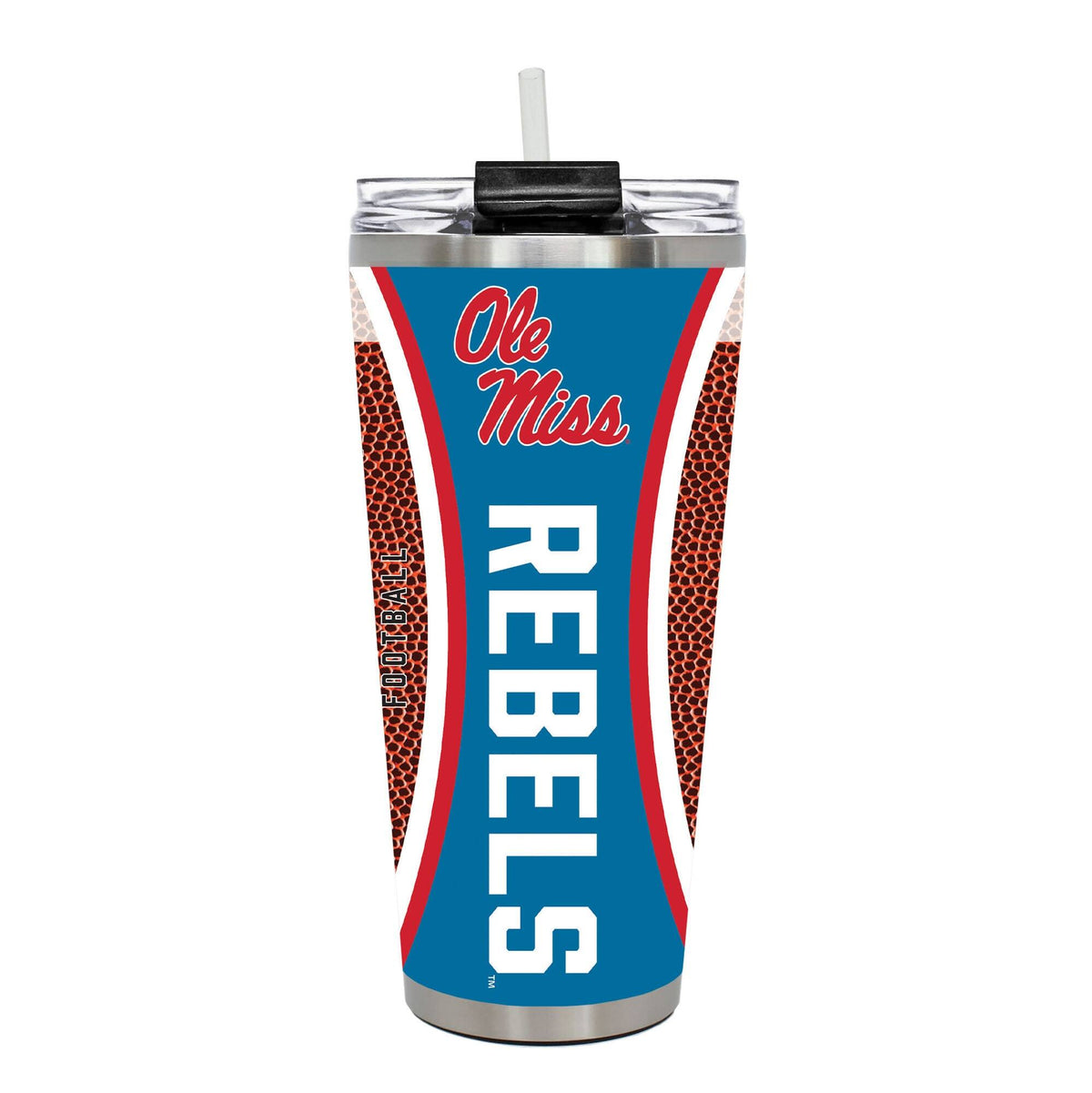 Great American Products - Ole Miss Rebels 32oz. Big Slim Game Ball Travel Tumbler - Brown