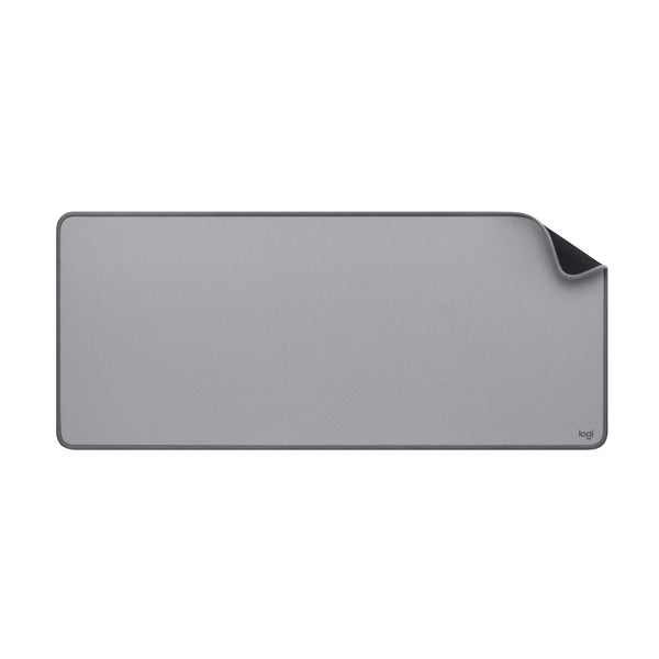 Logitech - Desk Mat Studio Series Extended Mouse Pad with Spill-resistant Durable Design (Large) - Mid Gray