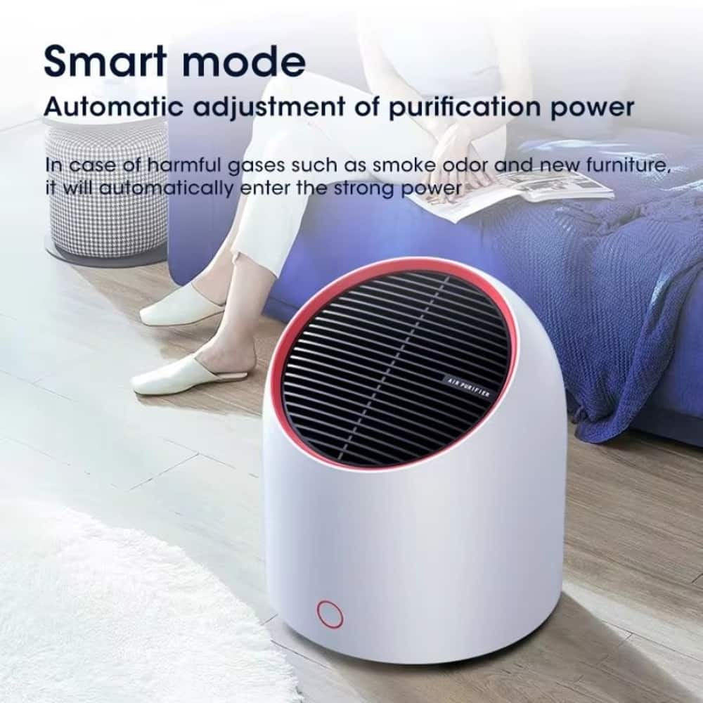 Loheer - Portable Air Purifier USB Rechargeable Desktop HEPA Filter